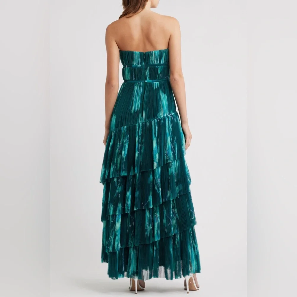 Hutch - Lanza Gown in Teal Breezy Bloom - NWT - Size 2 - Picture 2 of 13